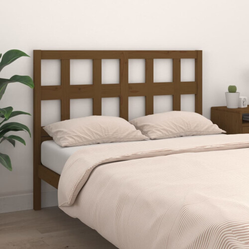 Berkfield Bed Headboard Honey Brown 205.5x4x100 cm Solid Wood Pine 2