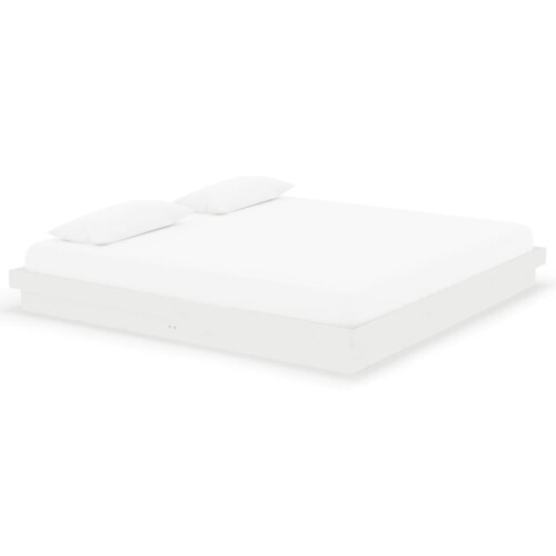 Berkfield Bed Frame without Mattress White Solid Wood 200x200 cm 1