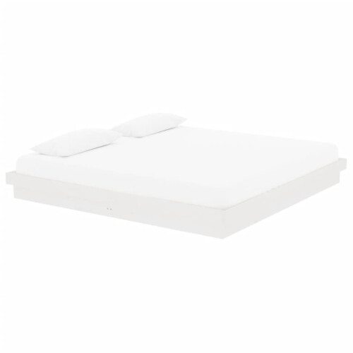 Berkfield Bed Frame without Mattress White Solid Wood 200x200 cm 2