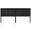 Berkfield Bed Headboard Black 205.5x4x100 cm Solid Wood Pine 3