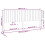 Berkfield Bed Headboard Black 205.5x4x100 cm Solid Wood Pine 6