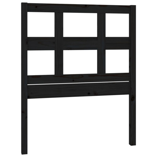 Berkfield Bed Headboard Black 95.5x4x100 cm Solid Wood Pine 1