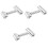 3Pcs Silver Double Head Stainless Steel Rolling Pins for Pastry Baking 2