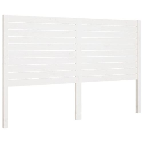 Berkfield Bed Headboard White 126x4x100 cm Solid Wood Pine 1