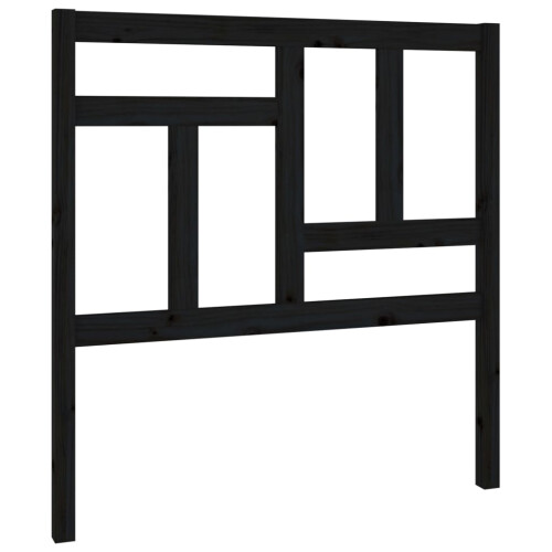 Berkfield Bed Headboard Black 95.5x4x100 cm Solid Wood Pine 1