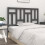 Berkfield Bed Headboard Grey 205.5x4x100 cm Solid Wood Pine 4