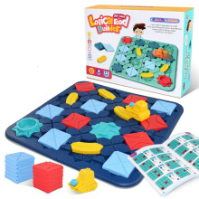 STEM Logic Road Builder Game for Kids, 118 Progressive Challenges, Educational Brain Teaser Toy (Blue)