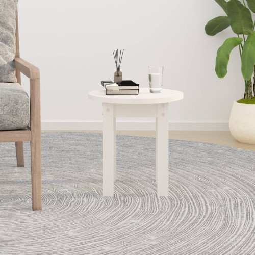Berkfield Coffee Table White ò 35x35 cm Solid Wood Pine 2