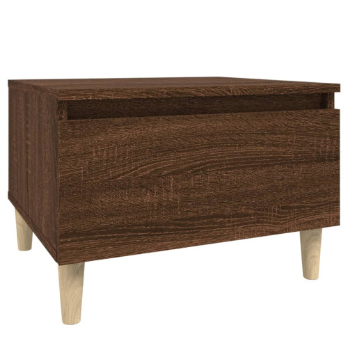 Berkfield Side Table Brown Oak 50x46x35 cm Engineered Wood 1