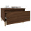 Berkfield Side Table Brown Oak 50x46x35 cm Engineered Wood 5