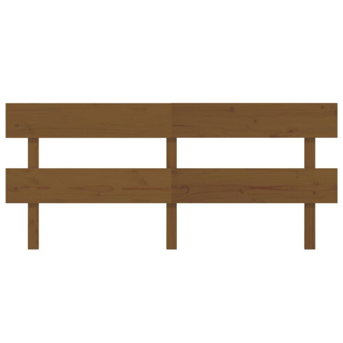 Berkfield Bed Headboard Honey Brown 204x3x81 cm Solid Wood Pine 2