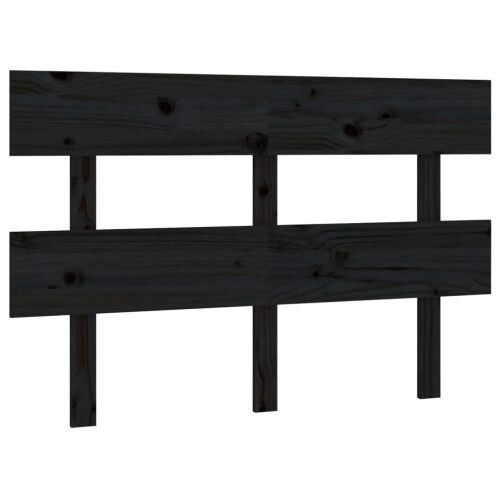 Berkfield Bed Headboard Black 138x3x81 cm Solid Wood Pine 1