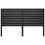 Berkfield Bed Headboard Black 141x4x100 cm Solid Wood Pine 3