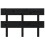 Berkfield Bed Headboard Black 138x3x81 cm Solid Wood Pine 3