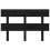 Berkfield Bed Headboard Black 124x3x81 cm Solid Wood Pine 3