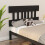 Berkfield Bed Headboard Black 123.5x3x81 cm Solid Wood Pine 4