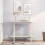 Berkfield Console Table White 110x40x80 cm Solid Wood Pine 3