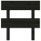Berkfield Bed Headboard Black 93.5x3x81 cm Solid Wood Pine 3