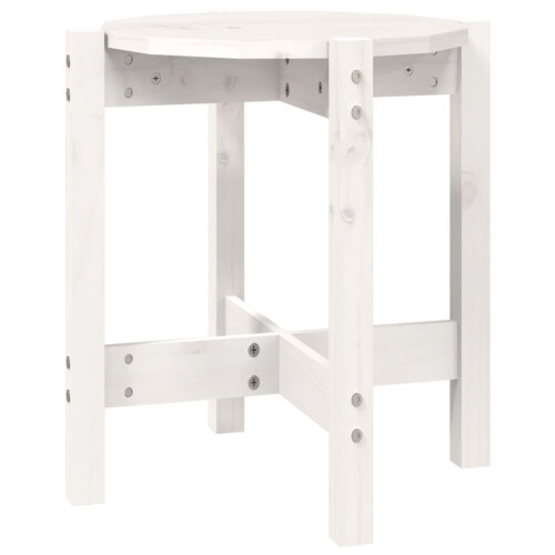 Berkfield Coffee Table White ò 42.5x45 cm Solid Wood Pine 1