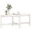 Berkfield Coffee Table White 118x63x45 cm Solid Wood Pine 4