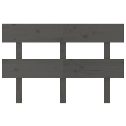 Berkfield Bed Headboard Grey 144x3x81 cm Solid Wood Pine 2