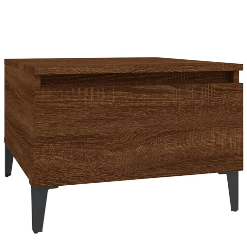 Berkfield Side Table Brown Oak 50x46x35 cm Engineered Wood 1