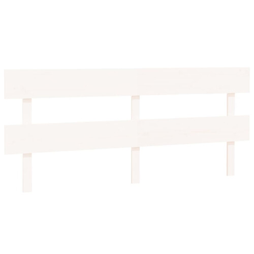 Berkfield Bed Headboard White 204x3x81 cm Solid Wood Pine 1