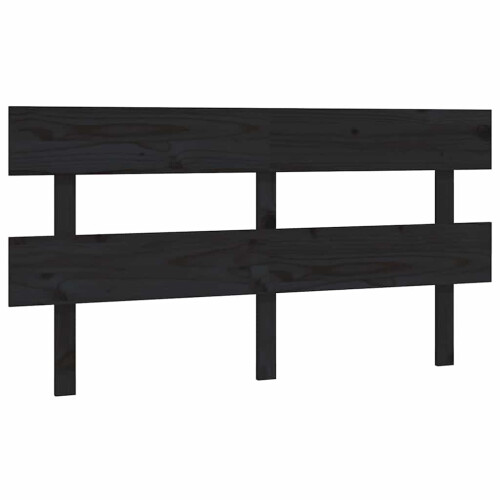 Berkfield Bed Headboard Black 164x3x81 cm Solid Wood Pine 1
