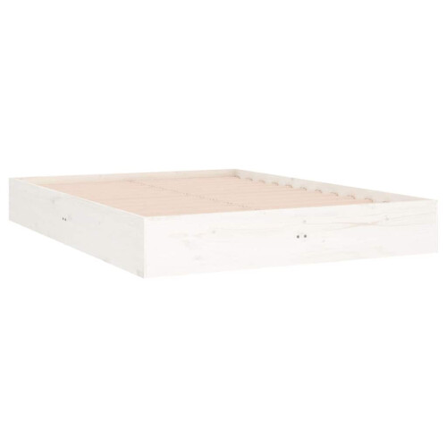 Berkfield Bed Frame without Mattress White Solid Wood 120x190 cm Small Double 2