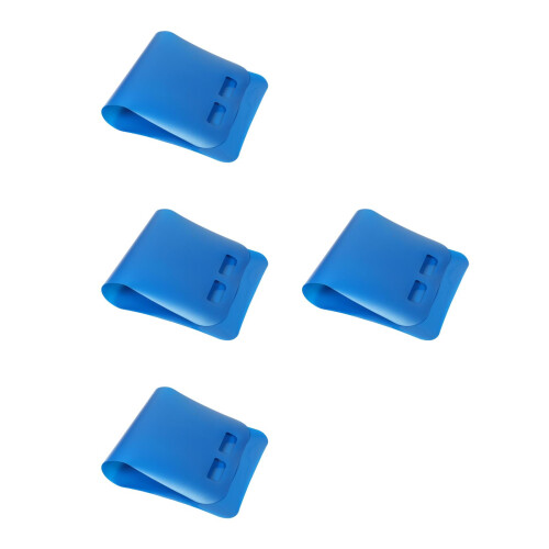 4Pcs Lightweight Blue Plastic Roll Up Snow Sled Kids Yard Sled Mat 1