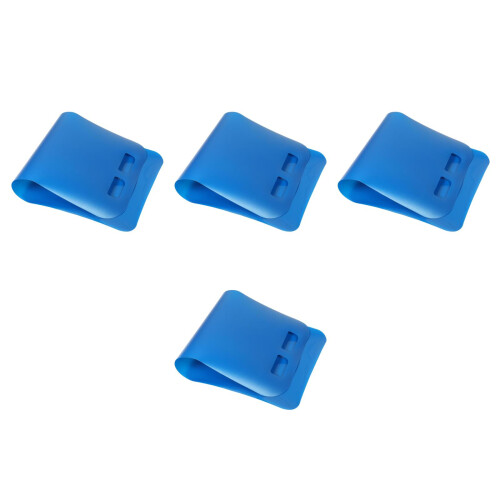 4Pcs Lightweight Blue Plastic Roll Up Snow Sled Kids Yard Sled Mat 2