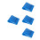 4Pcs Lightweight Blue Plastic Roll Up Snow Sled Kids Yard Sled Mat 4