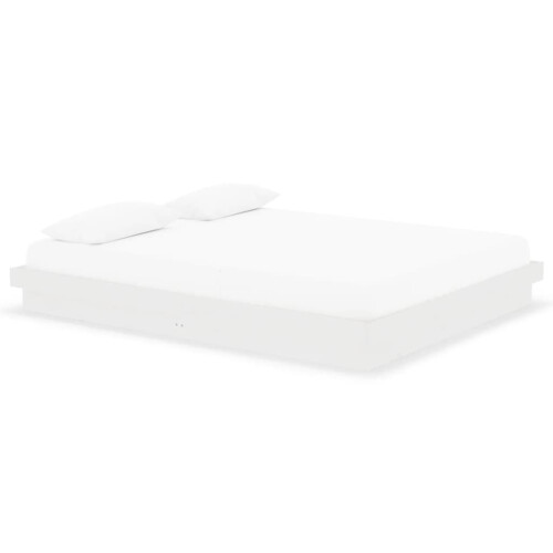 Berkfield Bed Frame without Mattress White Solid Wood 160x200 cm 1