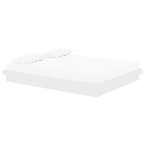 Berkfield Bed Frame without Mattress White Solid Wood 160x200 cm 2