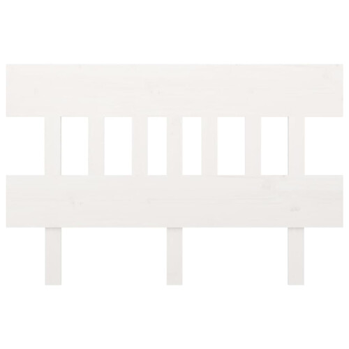 Berkfield Bed Headboard White 203.5x3x81 cm Solid Wood Pine 2
