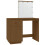 Berkfield Dressing Table with LED Honey Brown 95x50x133.5 cm Solid Wood Pine 2