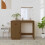 Berkfield Dressing Table with LED Honey Brown 95x50x133.5 cm Solid Wood Pine 4