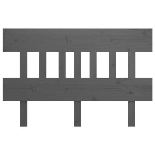 Berkfield Bed Headboard Grey 153.5x3x81 cm Solid Wood Pine 2