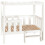 Berkfield Dog Bed White 95.5x73.5x90 cm Solid Wood Pine 2