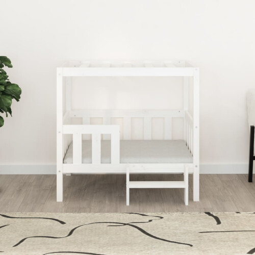 Berkfield Dog Bed White 95.5x73.5x90 cm Solid Wood Pine 2