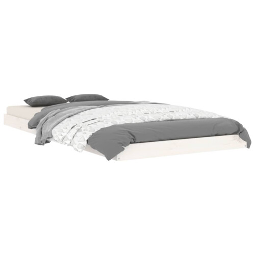 Berkfield Bed Frame without Mattress White 90x190 cm Single Single Solid Wood Pine 2