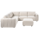 Beliani Modular Corner Sofa 5 Seater KIVVIK with Ottoman Boucle Off-White Right Hand 2