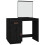 Berkfield Dressing Table Black 95x50x134 cm Solid Wood Pine 2
