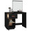 Berkfield Dressing Table Black 95x50x134 cm Solid Wood Pine 5