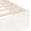 Berkfield Bed Frame without Mattress White Solid Wood 150x200 cm King Size King Size 7