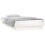 Berkfield LED Bed Frame without Mattress White Single Solid Wood 3