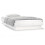 Berkfield LED Bed Frame without Mattress White Single Solid Wood 4