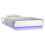 Berkfield LED Bed Frame without Mattress White Single Solid Wood 5