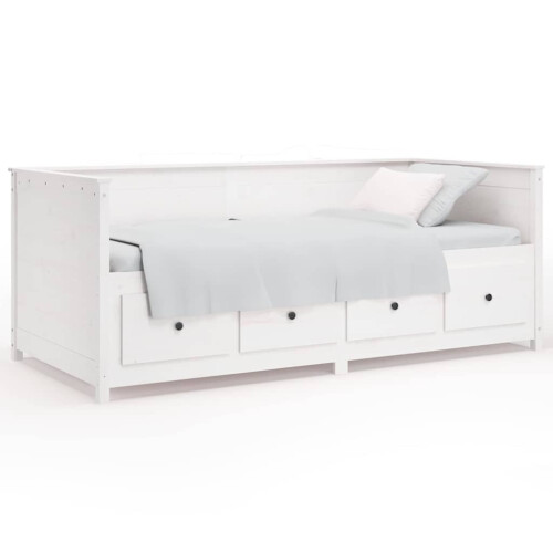 Berkfield Day Bed without Mattress White 90x190 cm Single Solid Wood Pine 1