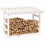Berkfield Firewood Rack White 108x64.5x78 cm Solid Wood Pine 4